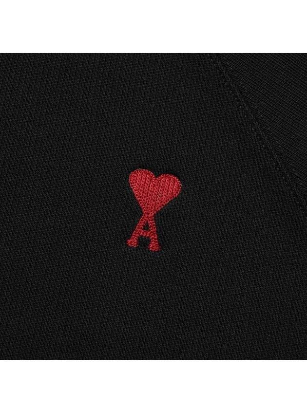 Small Heart Logo Sweatshirt Black - AMI - BALAAN 4