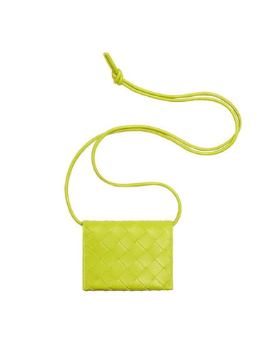 Intrecciato Strap Card Wallet Lime - BOTTEGA VENETA - BALAAN 1