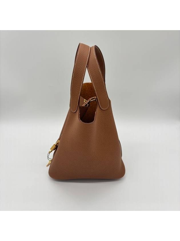 Picotan Rock 22 Clemence Tote Bag Brown - HERMES - BALAAN 4