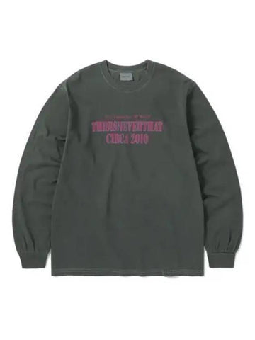 Basketball long sleeve t shirt charcoal - THISISNEVERTHAT - BALAAN 1