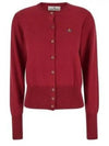 Logo Patch Cardigan Red - VIVIENNE WESTWOOD - BALAAN 2