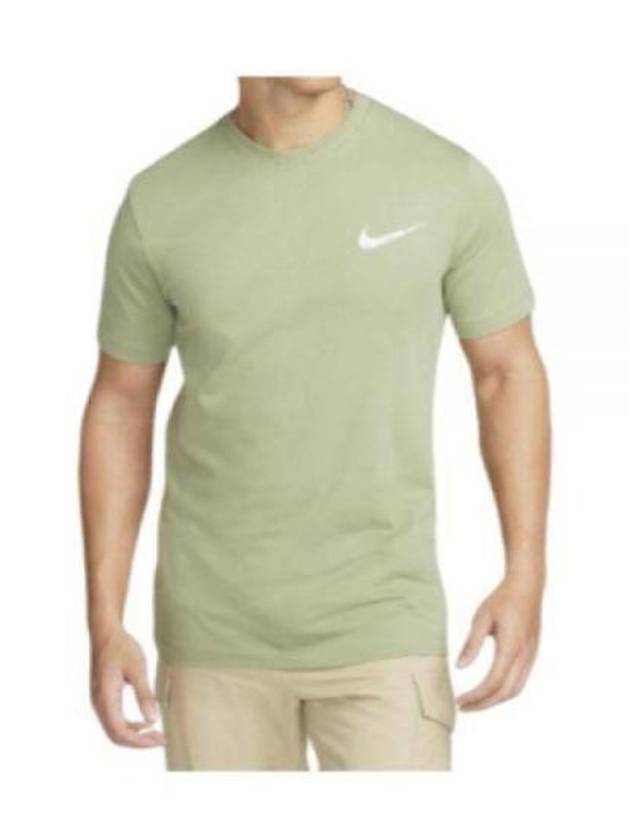 Men's NSW Club Swoosh Print Sport Short Sleeve T-Shirt Green - NIKE - BALAAN 2