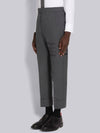 Diagonal Plain Weave Classic Wool Slacks Grey - THOM BROWNE - BALAAN.