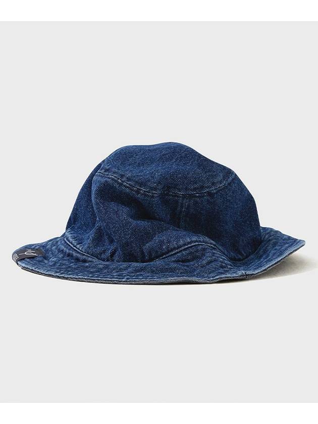 Vintage washed denim reversible bucket hat deep blue black - FFEFF STUDIO - BALAAN 2