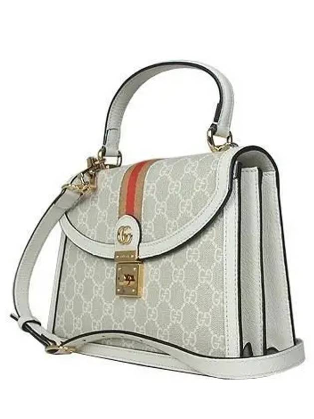 651055 Ophidia Web Small GG Beige White Canvas Top Handle 2WAY - GUCCI - BALAAN 3