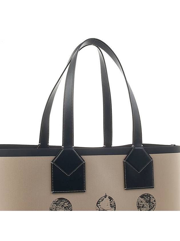 Prorsum Label Print London Cotton Tote Bag Beige - BURBERRY - BALAAN 9