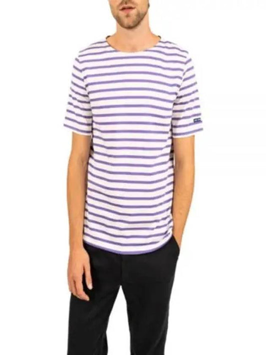 Levant Striped Sailor Short Sleeve T Shirt Acme Violet - SAINT JAMES - BALAAN 2