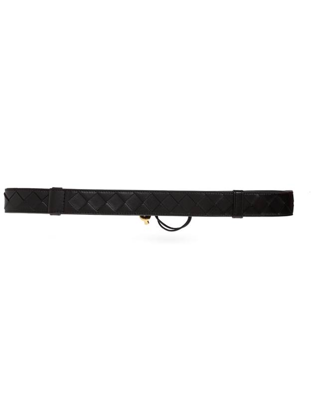 Bottega Veneta Leather Belt, Women's, Black - BOTTEGA VENETA - BALAAN 3