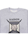 Maison Kitsune Women's College Fox Print Comfort Sweatshirt LW00306KM0307 LGM - MAISON KITSUNE - BALAAN 3