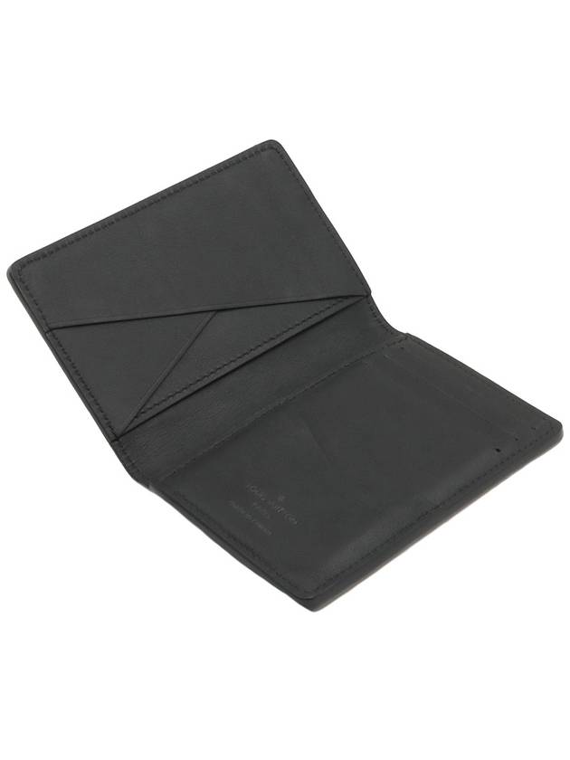 Black Grain Calfskin LV Aerogram Pocket Organizer Card Holder - LOUIS VUITTON - BALAAN 8