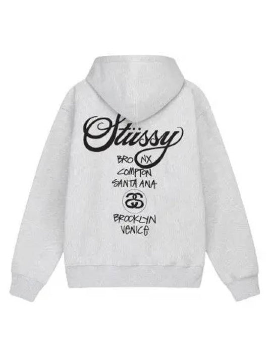 World Tour Hoodie Ash Heather - STUSSY - BALAAN 1