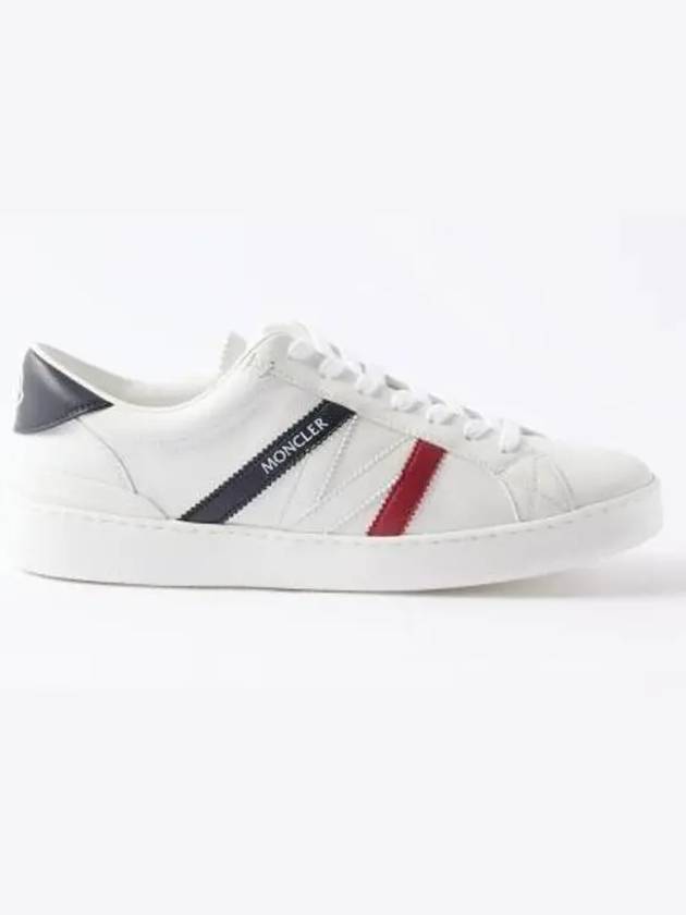 Men's Monaco M Leather Low Top Sneakers White - MONCLER - BALAAN 2