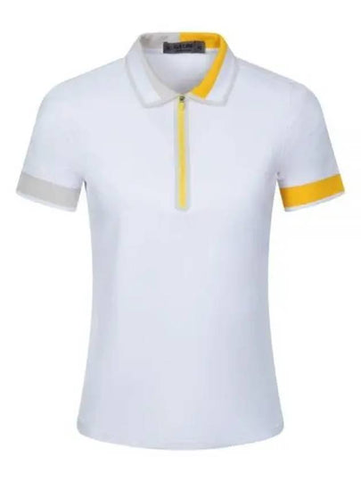 Women's Contrast Tech Short Sleeve Polo Shirt White - G/FORE - BALAAN 2