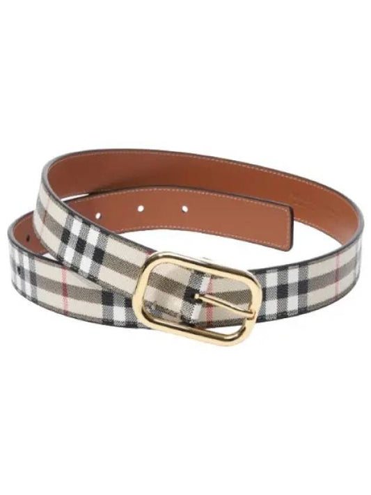 Check leather belt women s waistband - BURBERRY - BALAAN 1