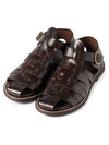 Women's Fisherman Sandals Florence Dark Brown - ANTICHI ROMANI - BALAAN 2