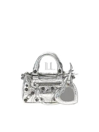 Le Cagole Nano Tote Bag Silver - BALENCIAGA - BALAAN 2