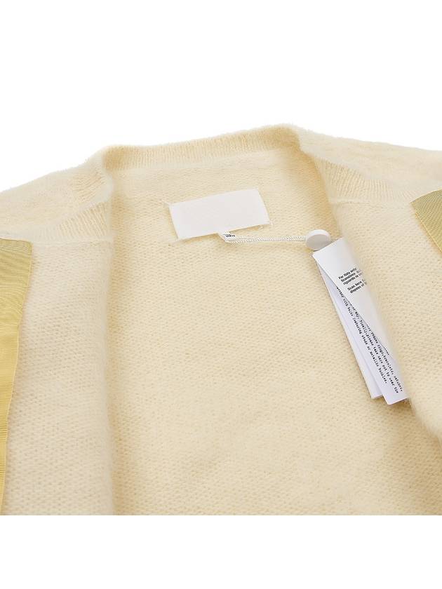 Pearl Button Back Stitch Angora Short Cardigan Light Yellow - MAISON MARGIELA - BALAAN 10