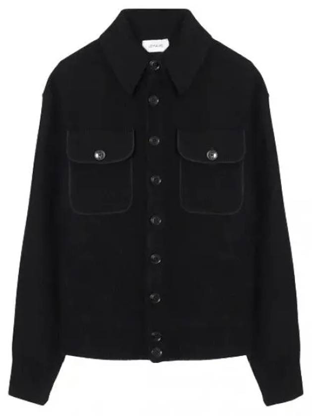 Women's Soft Shetland Fit Collar Cardigan Black - LEMAIRE - BALAAN 2