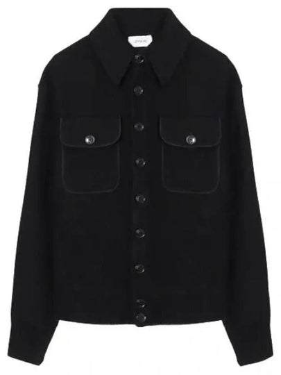 Women's Soft Shetland Fit Collar Cardigan Black - LEMAIRE - BALAAN 2