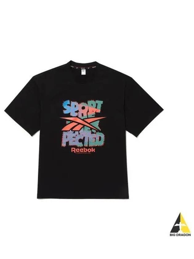 SPORTS THE UNEXPECTED T Shirt Black - REEBOK - BALAAN 1