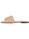 Padded Quilted Slippers Beige - BOTTEGA VENETA - BALAAN 4