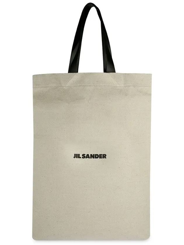 Logo Print Canvas Tote Bag White - JIL SANDER - BALAAN 2