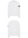 Garment Dyed Malfile Fleece Crewneck Sweatshirt White - STONE ISLAND - BALAAN 5