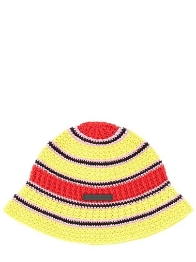 crochet knit bucket hat yellow - STELLA MCCARTNEY - BALAAN 2