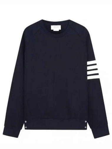 Diagonal Stripe Waffle Raglan Sweatshirt - THOM BROWNE - BALAAN 1