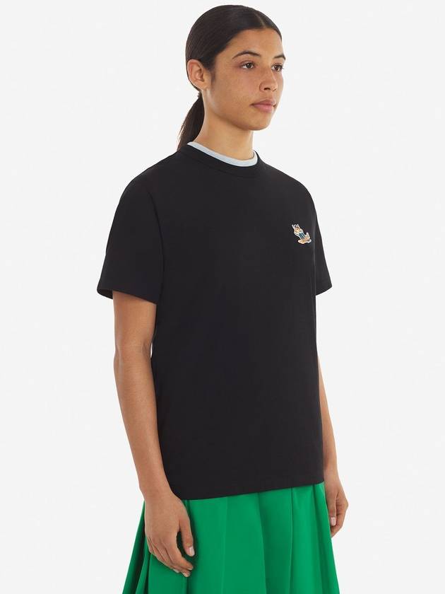 Dressed Fox Patch Short Sleeve T-Shirt Black - MAISON KITSUNE - BALAAN 5