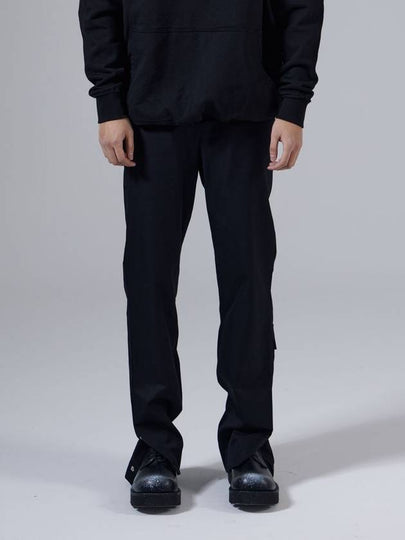 Side Snap Half Band Slacks Black - UNNORM IS DEAD - BALAAN 2