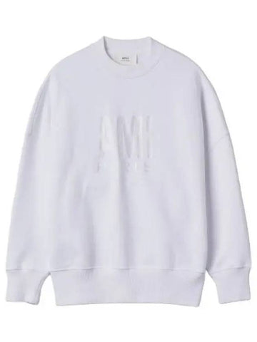 Big logo sweatshirt white t shirt - AMI - BALAAN 1