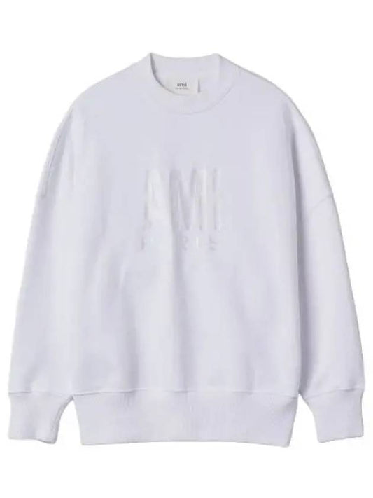 Big logo sweatshirt white t shirt - AMI - BALAAN 1