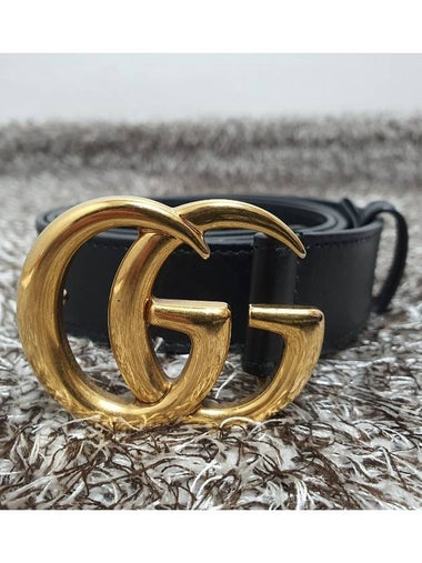 Marmont GG gold logo belt 85 - GUCCI - BALAAN 1