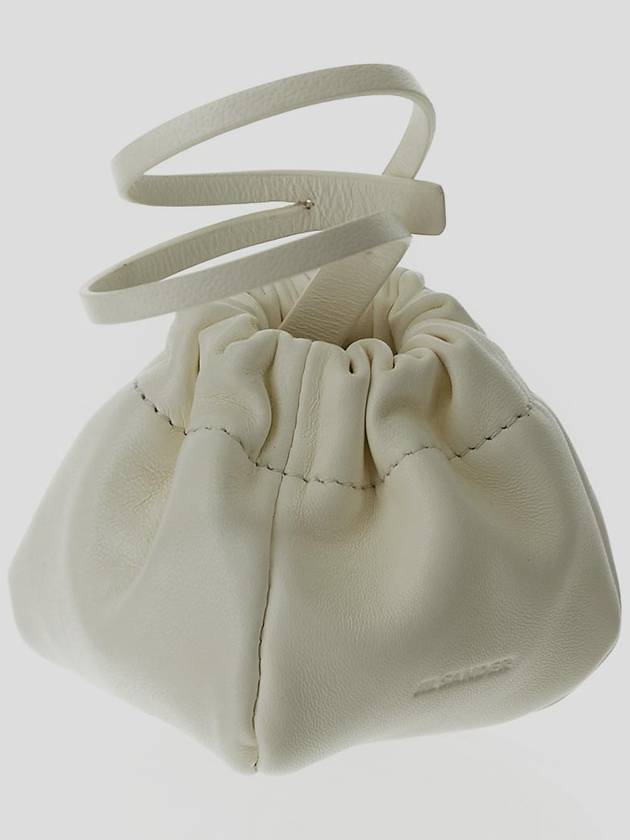 Women's Ripple Mini Pouch Bucket Bag White - JIL SANDER - BALAAN 3