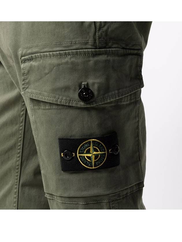 Waffen Patch Cargo Straight Pants Sage Green - STONE ISLAND - BALAAN 7