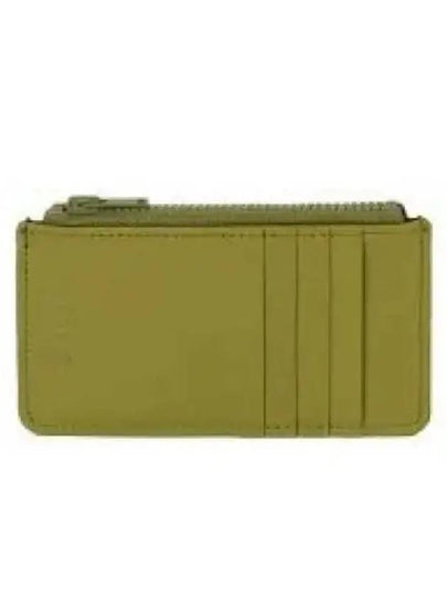 Small Zipper Calf Leather Card Wallet Green - MAISON MARGIELA - BALAAN 2