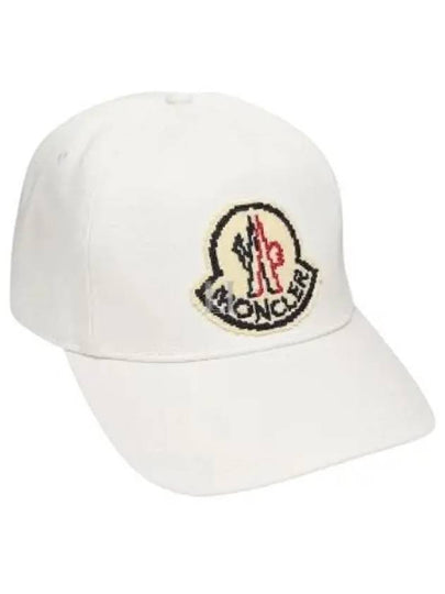 Logo Patch Ball Cap White - MONCLER - BALAAN 2