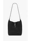 Raffia Shoulder Bag Black - SAINT LAURENT - BALAAN 2