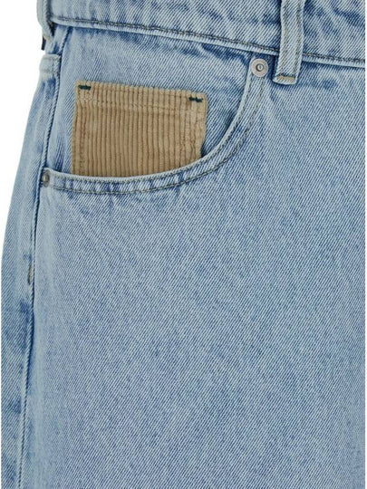 'Le Jean Délavé' Light Blue Jeans With Logo Patch On The Rear In Denim Man - DROLE DE MONSIEUR - BALAAN 2