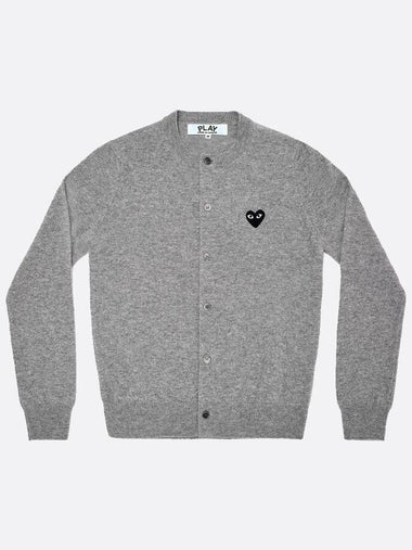 Unisex Black Heart Cardigan Gray AX N023 051 2 - COMME DES GARCONS - BALAAN 1