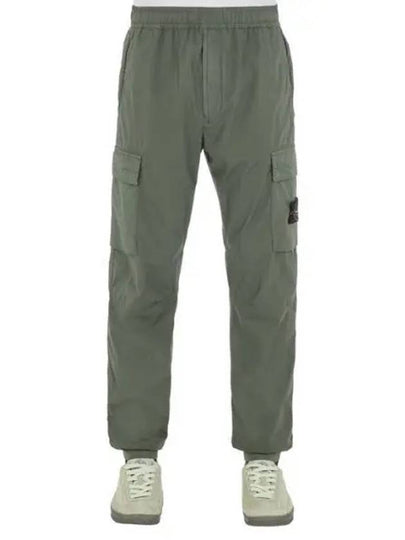 Stretch Cotton Tela Paracadute Cargo Straight Pants Dark Green - STONE ISLAND - BALAAN 2