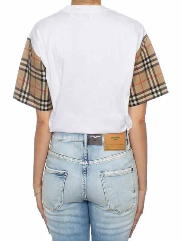 Vintage Check Sleeve Short Sleeve T-Shirt White - BURBERRY - BALAAN 7