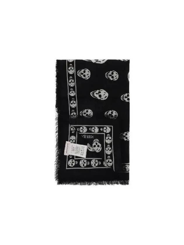 Classic Skull Scarf Black - ALEXANDER MCQUEEN - BALAAN 3