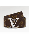 LV Line 40MM Reversible Monogram Canvas Leather Belt Brown - LOUIS VUITTON - BALAAN 4