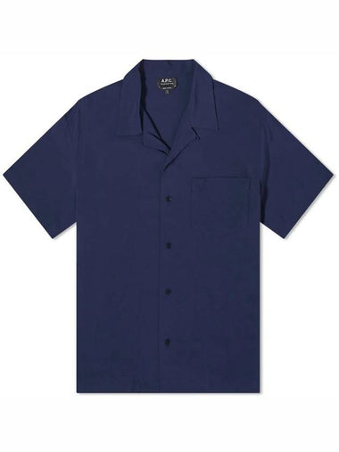 Lloyd Short Sleeve Shirt Navy - A.P.C. - BALAAN 1