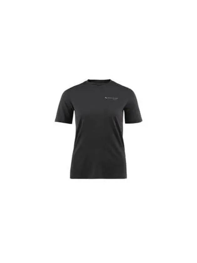 Women's Groa Logo Technical Short Sleeve T-Shirt Raven - KLATTERMUSEN - BALAAN 2