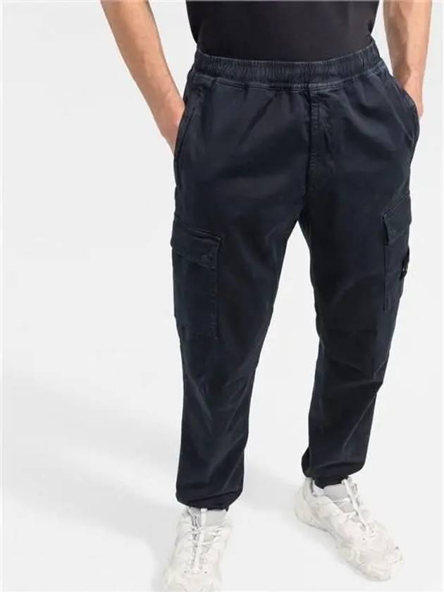 Men's Wappen Patch Straight Pants Navy - STONE ISLAND - BALAAN 4