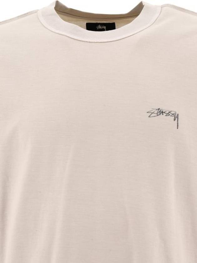 Lazy Short Sleeve T Shirt Bone - STUSSY - BALAAN 4