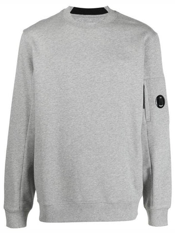 Diagonal Raised Fleece Sweatshirt Grey Melange - CP COMPANY - BALAAN 1